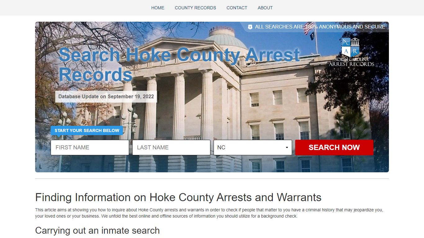 How to Inquire about Hoke County Arrests and Warrants - NC Arrest Records