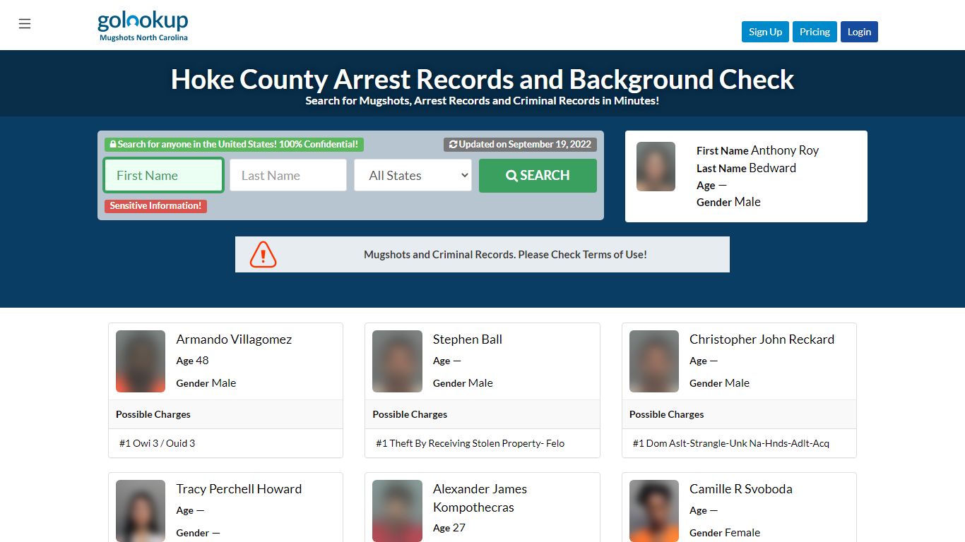 Hoke County Mugshots, Hoke County Arrest Records - GoLookUp